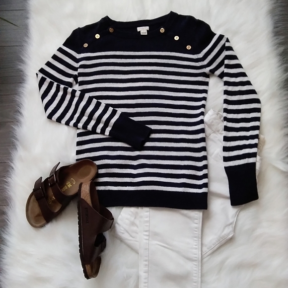 J. Crew Sweaters - J.Crew Nautical Stripe Pullover
